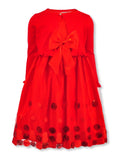 Pink Butterfly Polka Dot Sequin Dress, 14 W489365