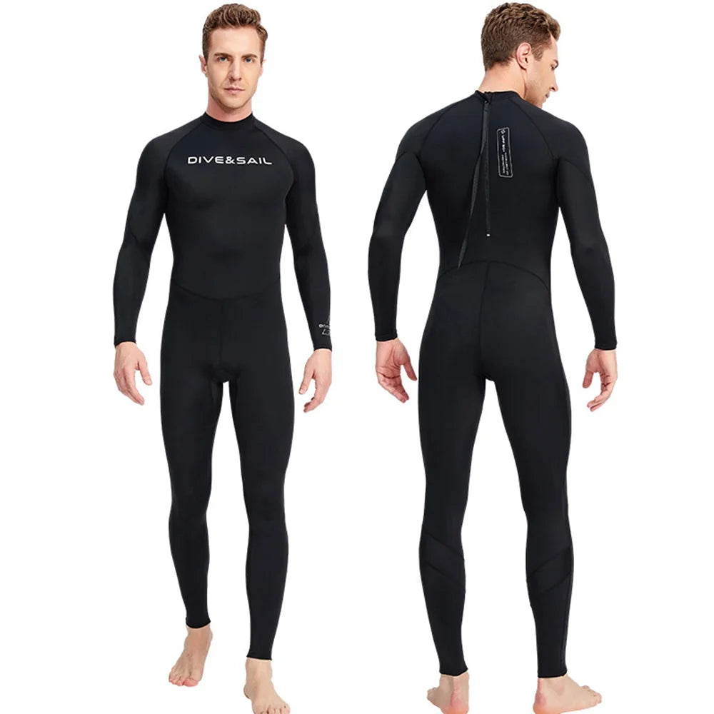 Men One Piece Swimsuit Long Sleeve Surf Suit K6435