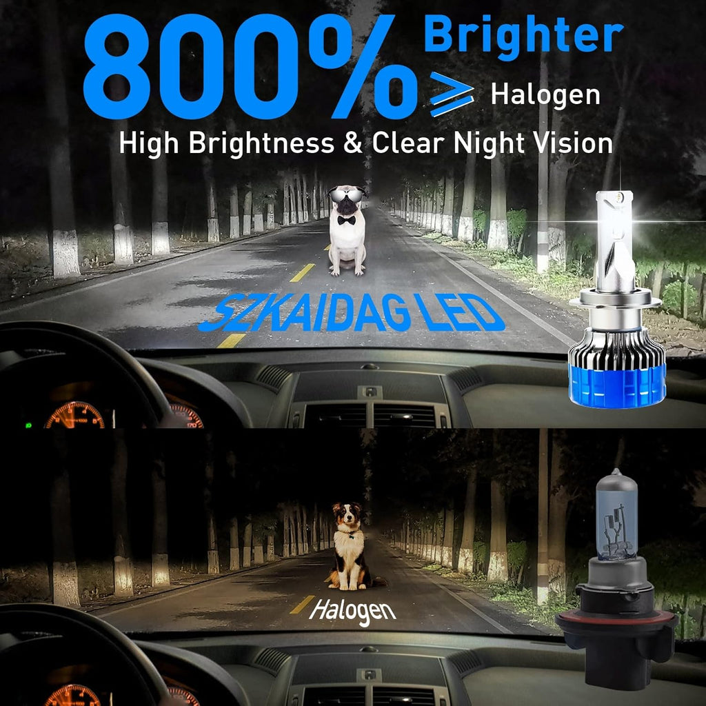 H7 LED Headlight Bulbs 6500K Cool White Pack of 2 B6522