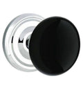 Passage Knob with Regular Rose Bright Chrome Finish D32429