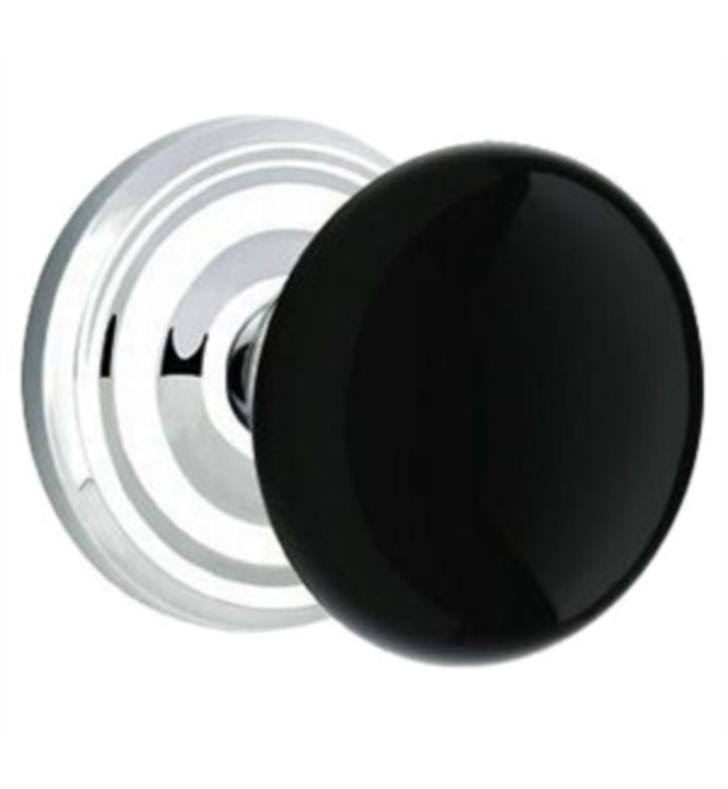 Passage Knob with Regular Rose Bright Chrome Finish D32429