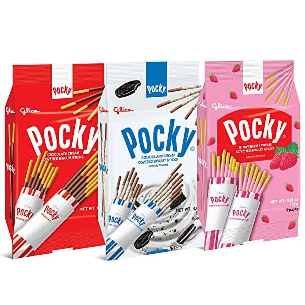 Pocky Sticks Japanese Snacks Variety Pack of 3 I2873