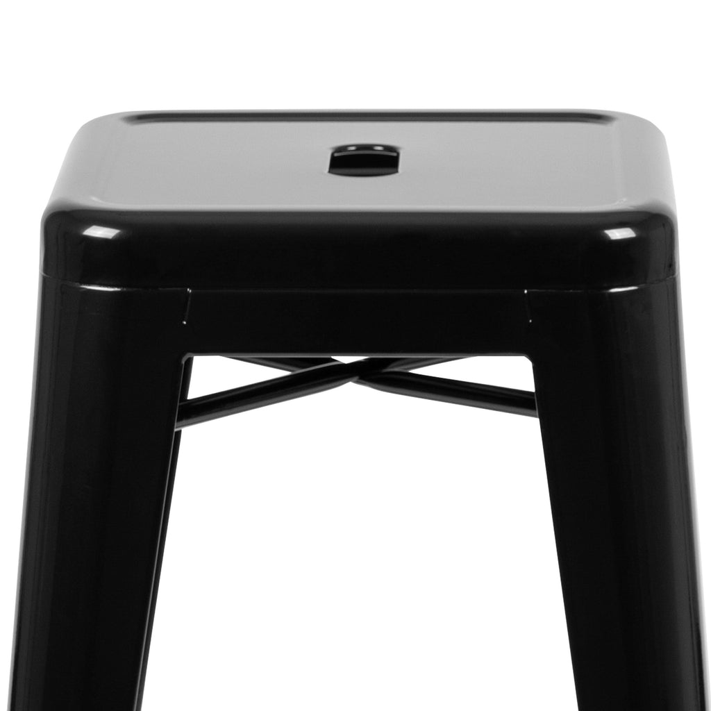 4 Pack 30x22 High Metal Stackable Bar Stool E626