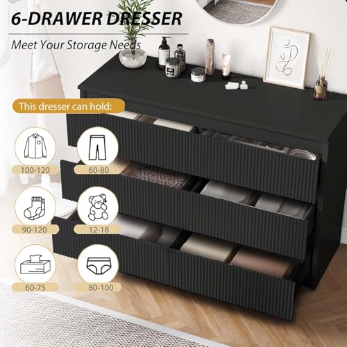 Six Drawer Wooden Dresser S2500