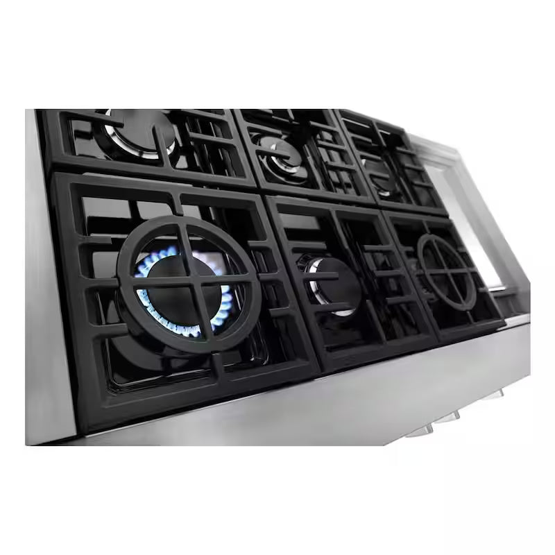 Gas Commercial Cooktop with 6-Burners in Stainless Steel H81695