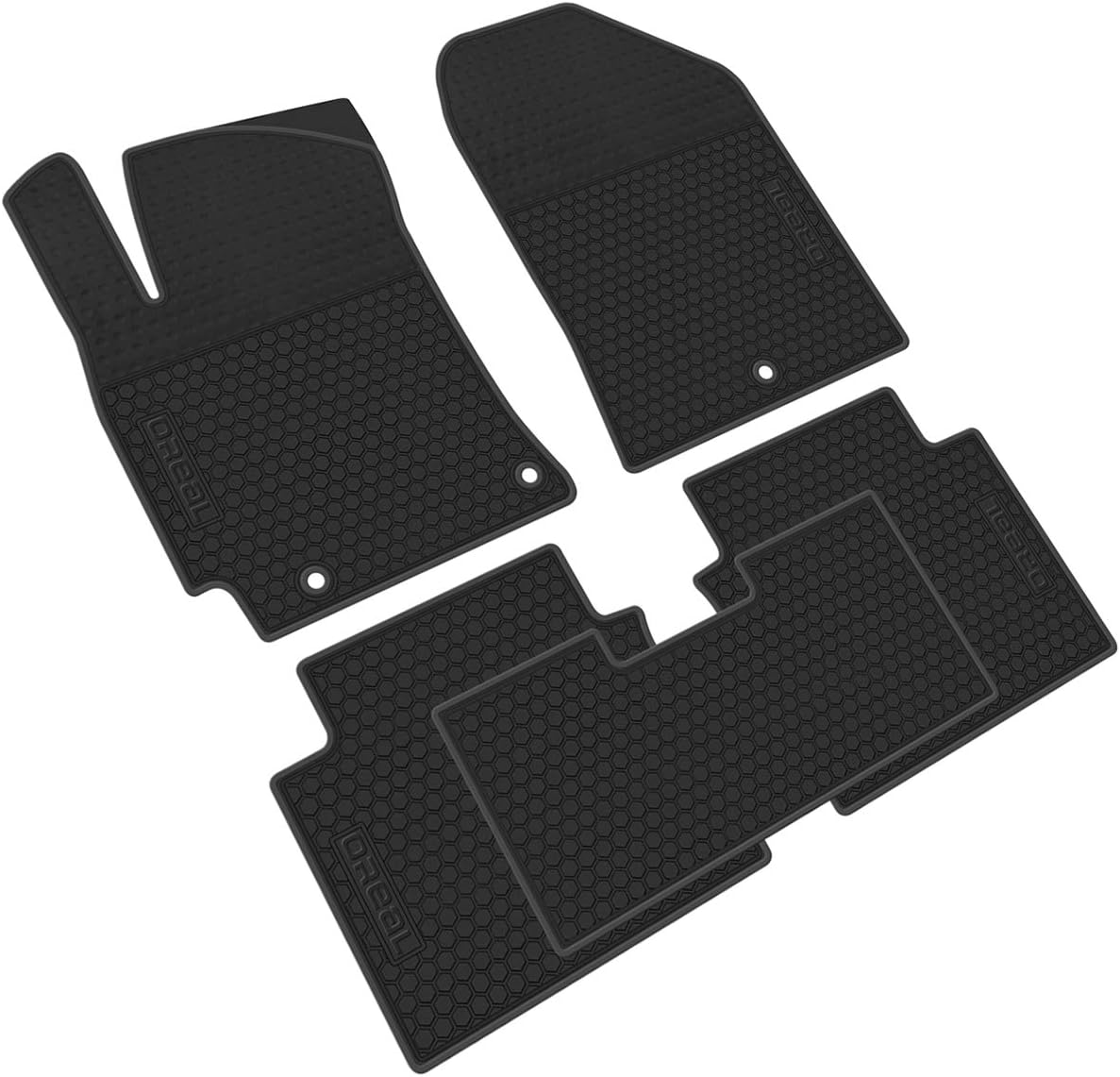 All Weather Floor Liners Heavy Duty Rubber Car Mats Full Black M195