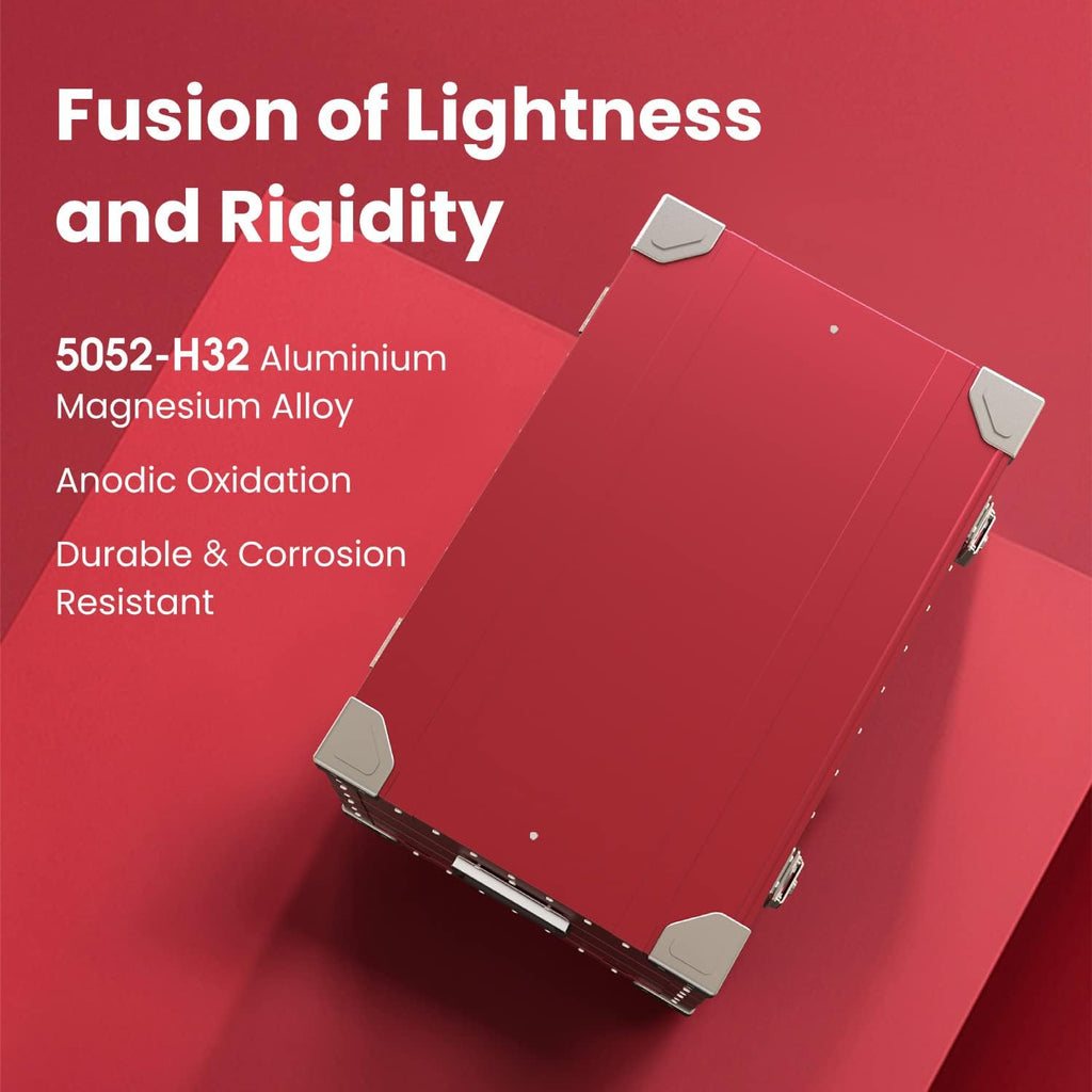 Red Aluminum Hard Protective Carrying Case Y56045
