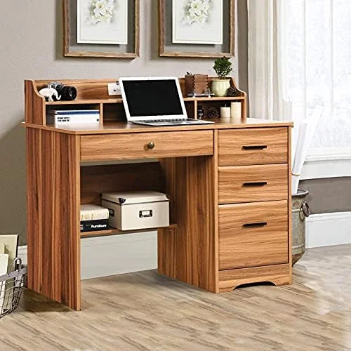Computer Desk with Drawers and Hutch I1433