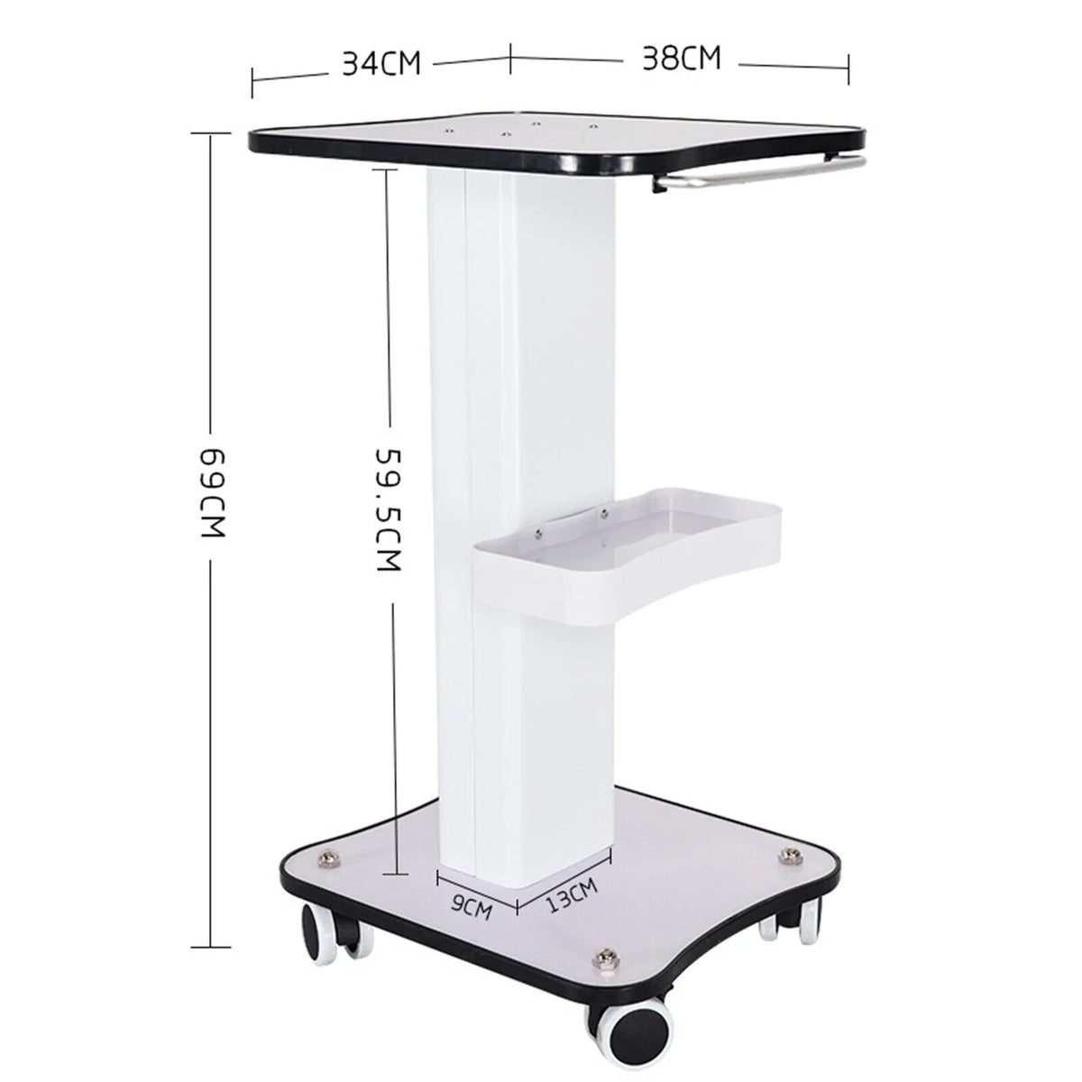Beauty Trolley Rolling Cart 13.4"X14.96"X27.2" G54999