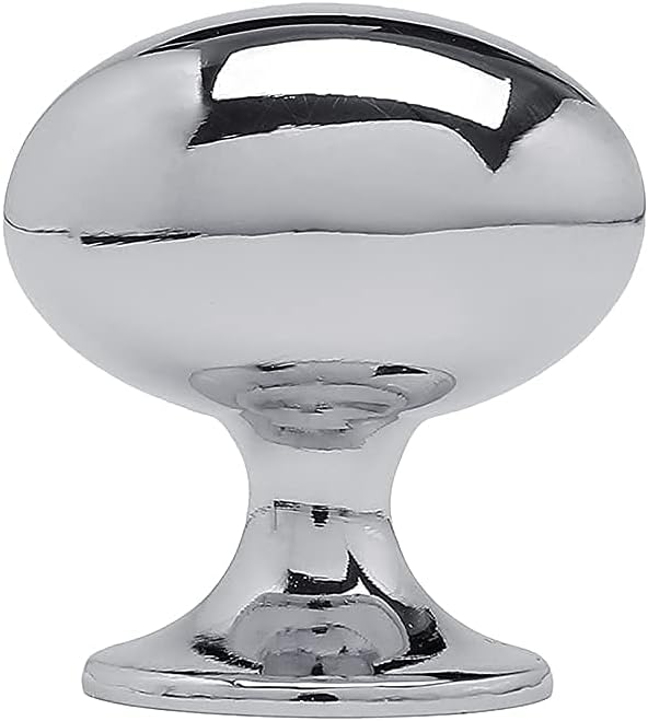Oval Mushroom Knob 36mm 10 Pack Brushed Satin Nickel P84389