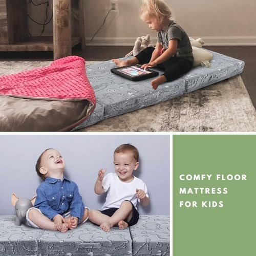 Foldable Floor Mattress, Trifold Futon, 63x26 Inch I86059