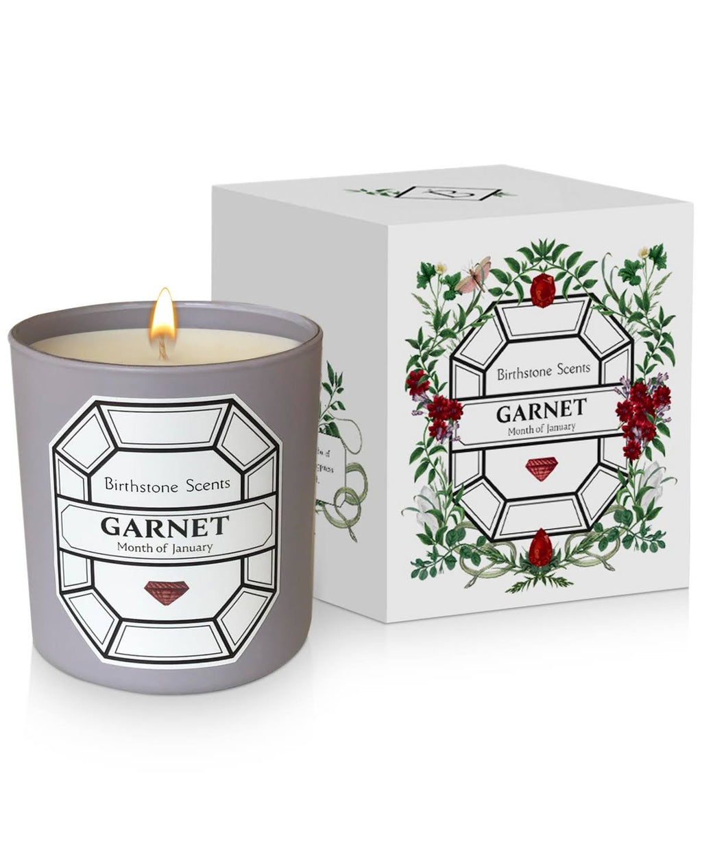 Garnet Candle 8.5-oz. Grey Jar D492