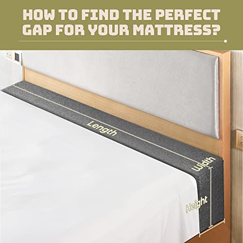 Bed Gap Filler Mattress Extender Headboard Pillow High-Density Foam with Removable Cover Z97174