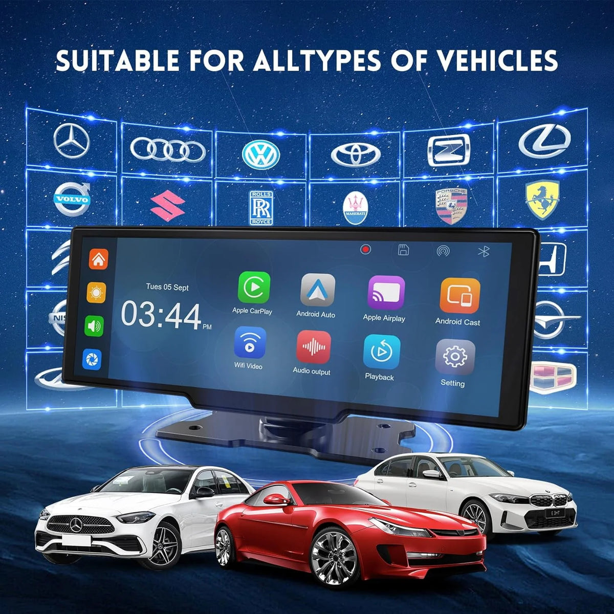 7 Inch Wireless Portable Car Touch Screen with Bluetooth B31736