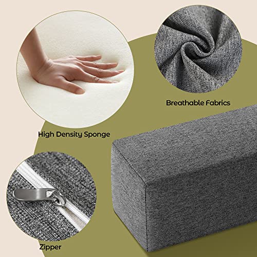 Bed Gap Filler Mattress Extender Headboard Pillow High-Density Foam with Removable Cover Z97174