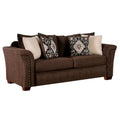 Brown Linen Modern Sofa J909430