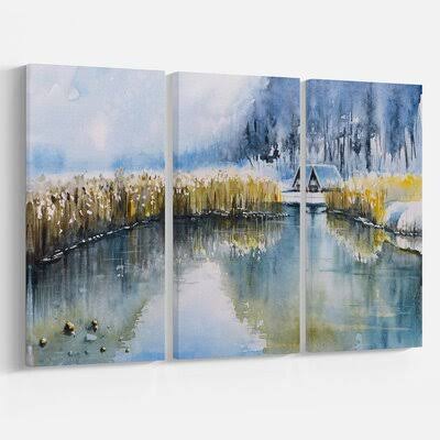 Oil Painting Print Multi-Piece Image on Wrapped Canvas K497