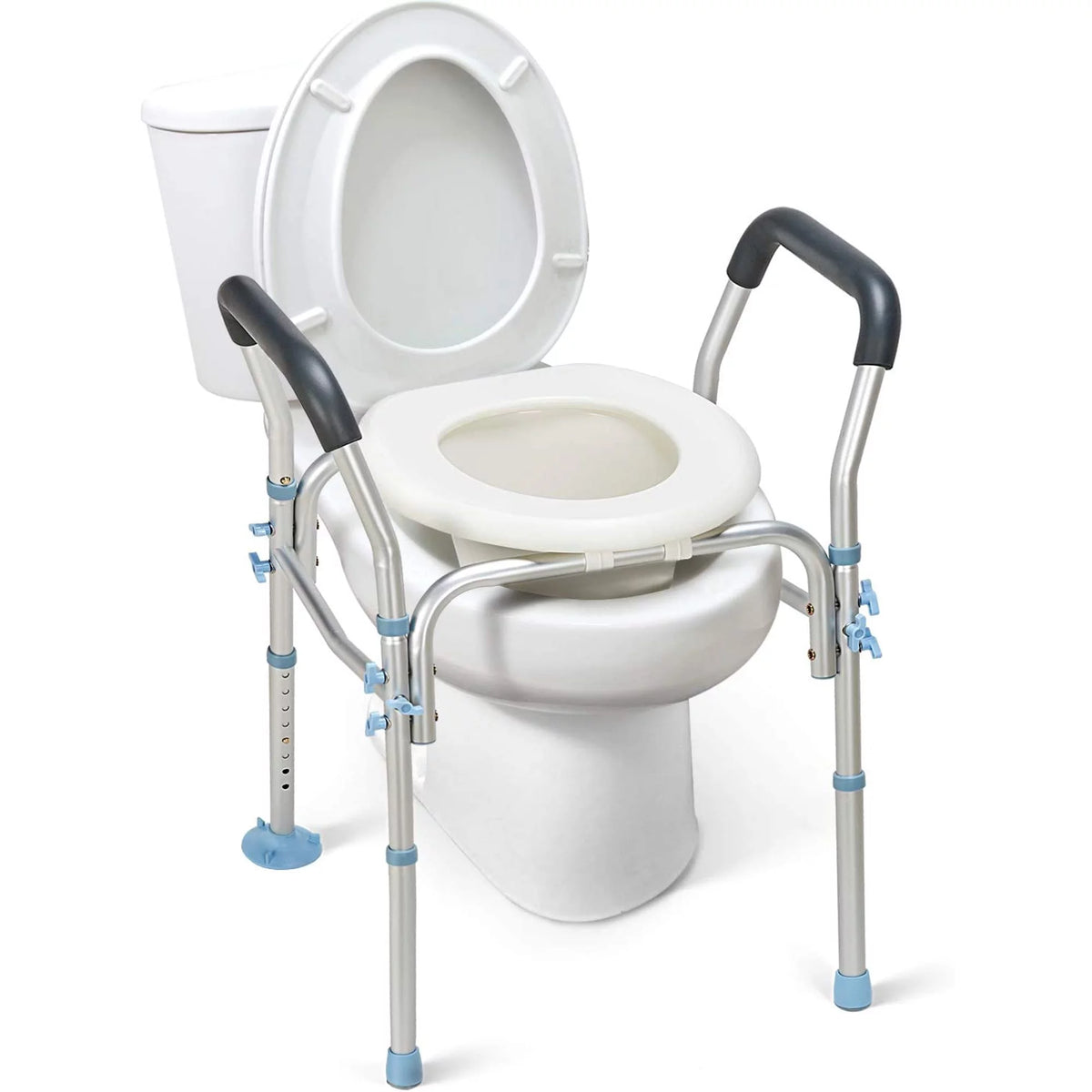 Stand Alone Toilet Rail with Height Adjustable Legs Z279