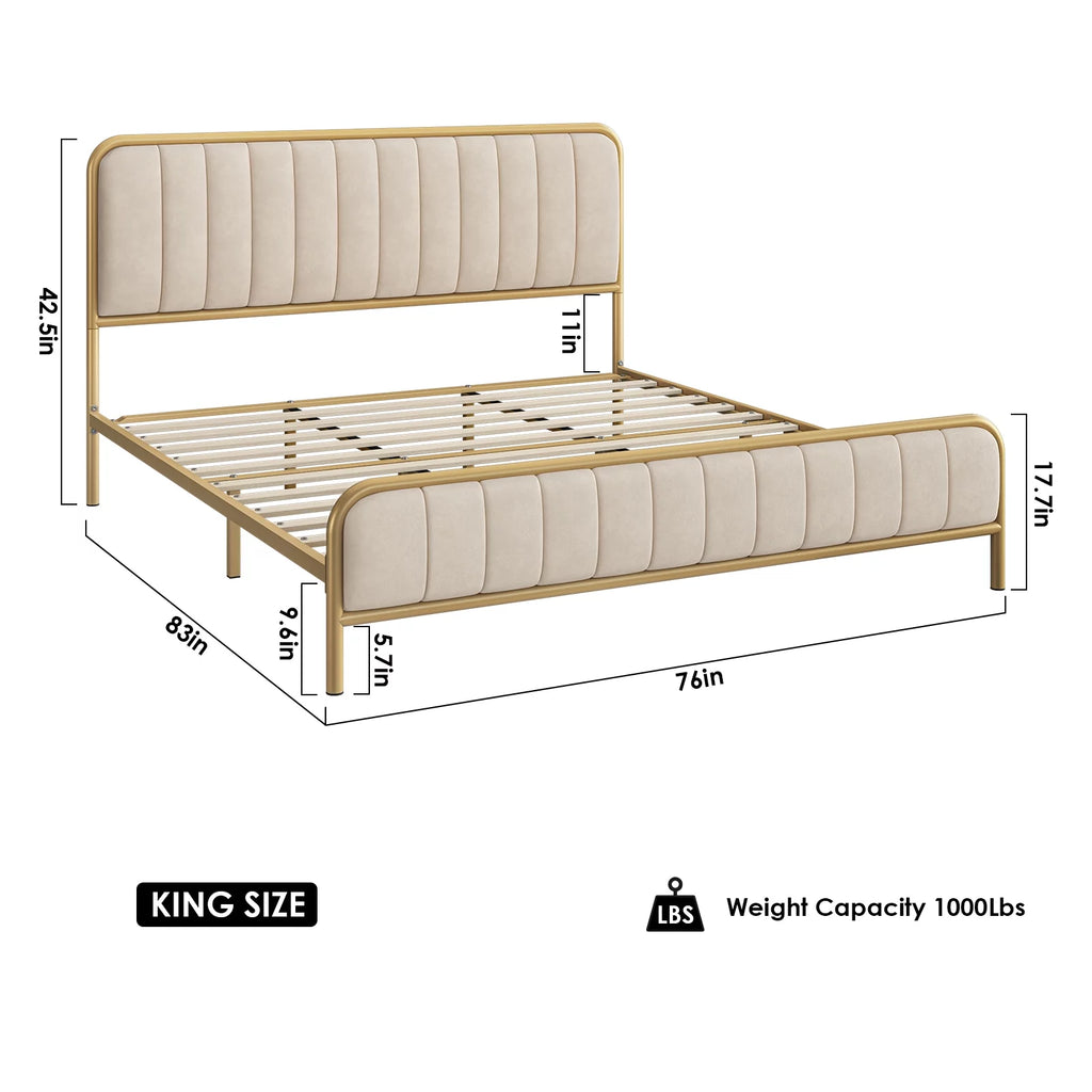 Queen Size Tufted Upholstered Bed Frame W920
