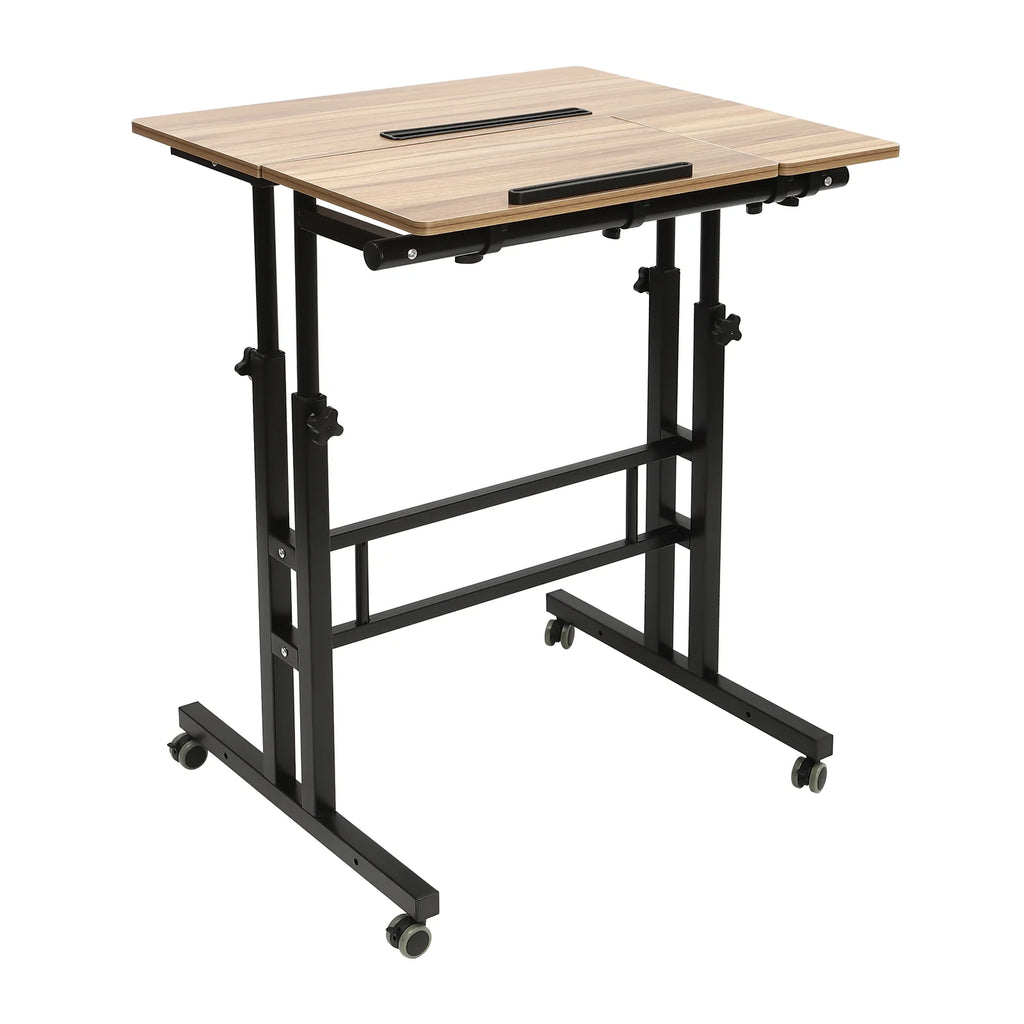 Mobile Stand Up Desk with Wheels W568