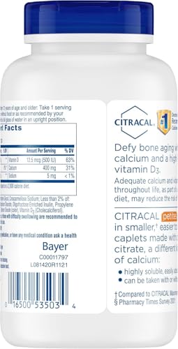 200 Caplets Calcium Citrate with Vitamin D3 (Pack of 3) H141514