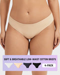 Cotton Low-Waist Briefs 4 Pack R455