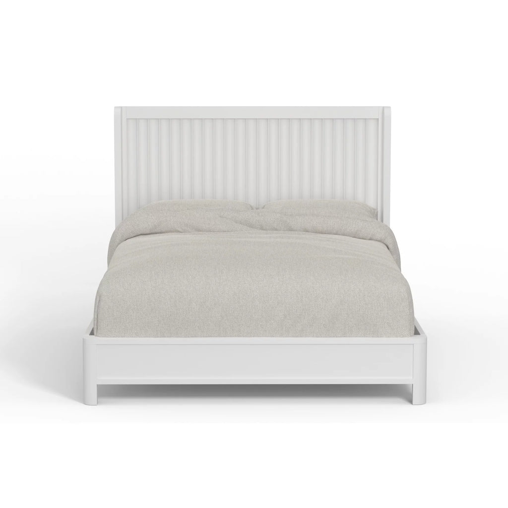 White Full Panel Bed H2623