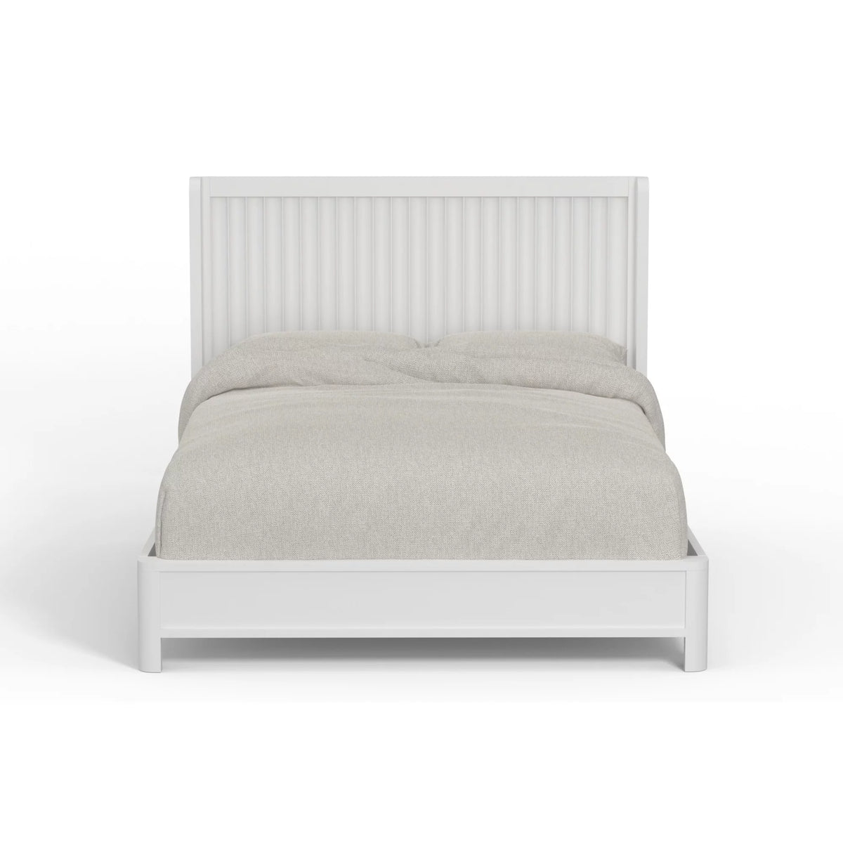 White Full Panel Bed H2623