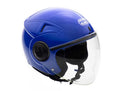 Open Face Motorcycle Helmet Gloss Blue X-Large X4741
