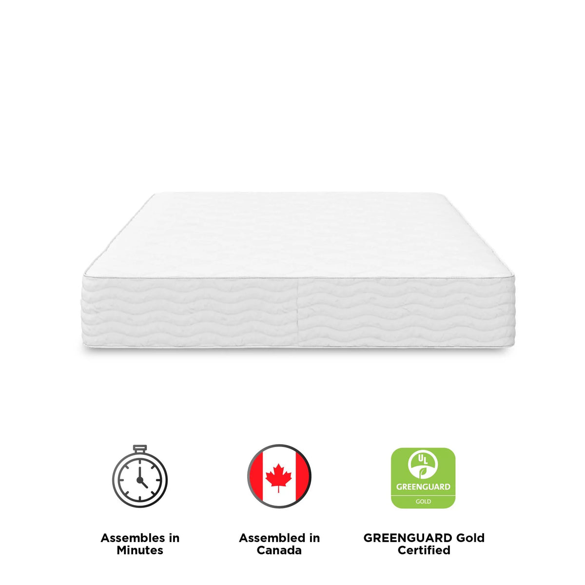 6 Inch Polyester Fill Mattress, Twin Size Y90881