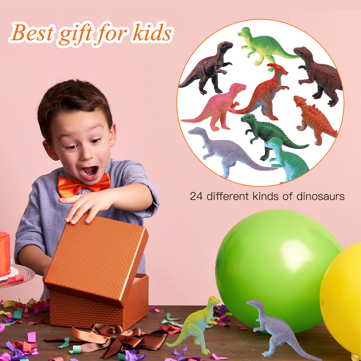 24 Pack Dinosaur Toy Realistic Dino Figure J38668
