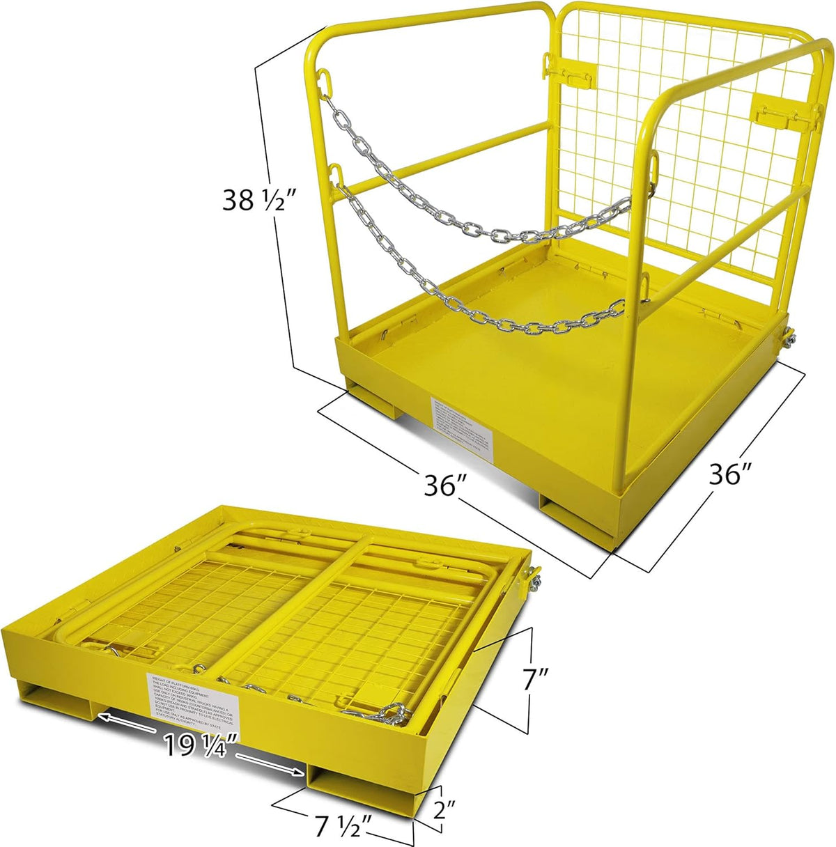 Pallet Forklift Platform Safety Cage 36 x 36 E827