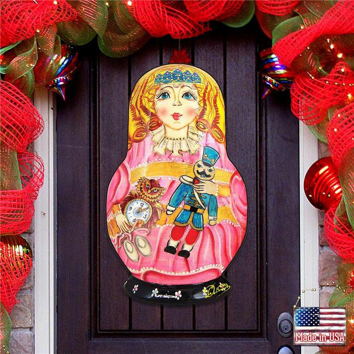 Nutcracker Nesting Doll Door Decor Z74122