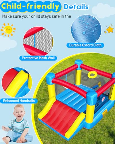 6.7'x8.4' Inflatable Bounce House with Slide A30796