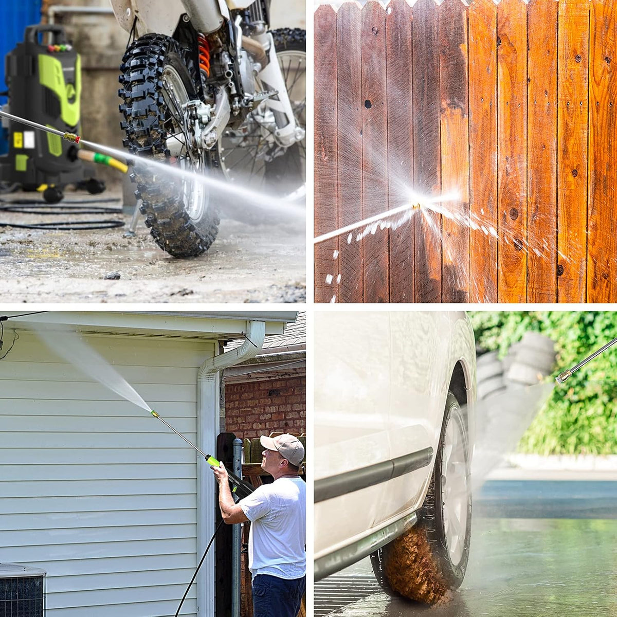 3000PSI 2.5GPM Portable Electric Pressure Washer with 4 Nozzles Foam Cannon O979826