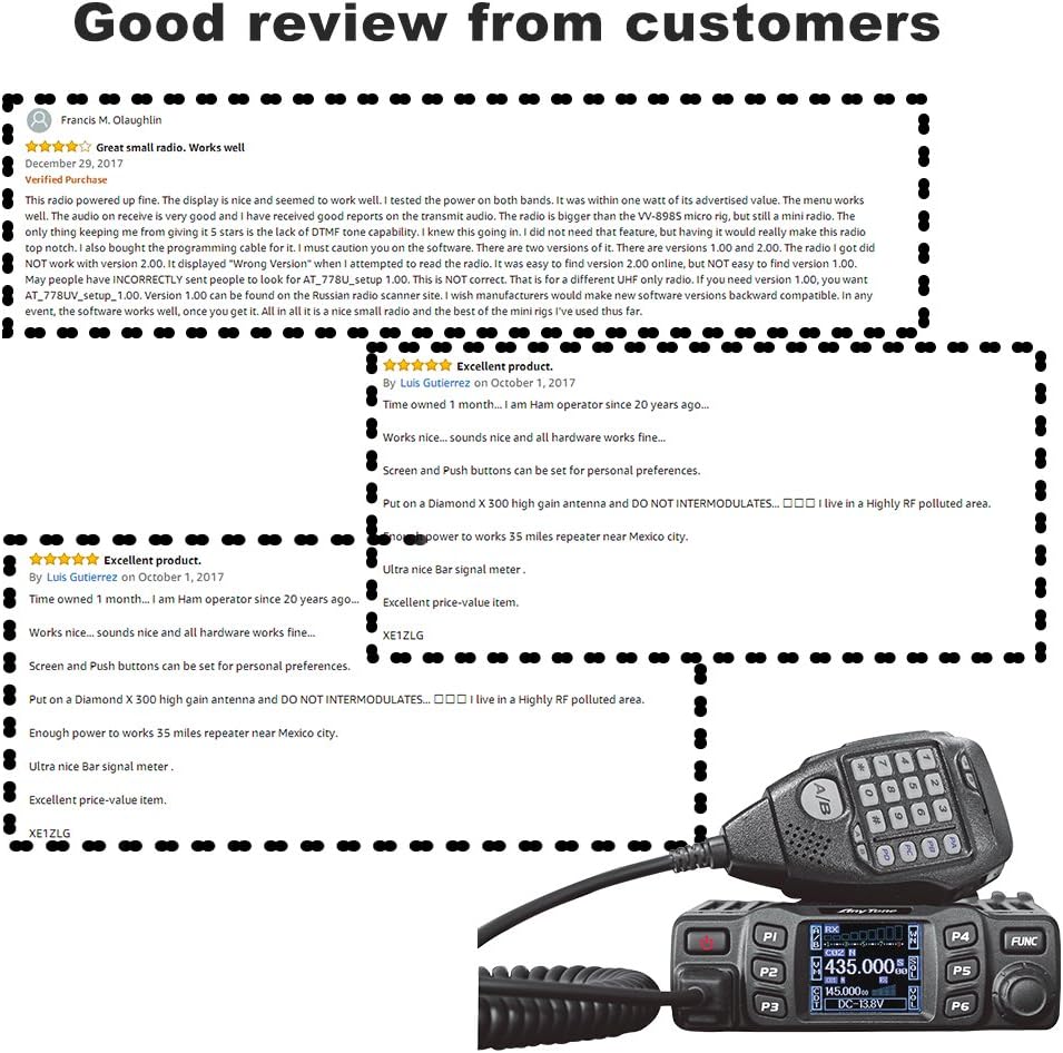 Dual Band Transceiver Mobile Radio VHF/UHF Two Way Radio H300