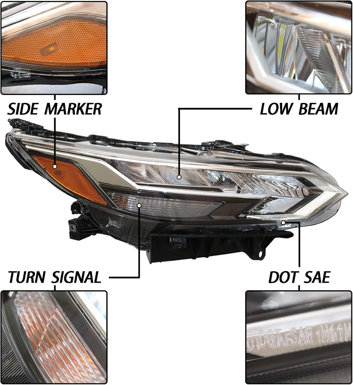 Passenger Side LED Headlight Assembly for 2020 2021 2022 Nissan Sentra SR K664210