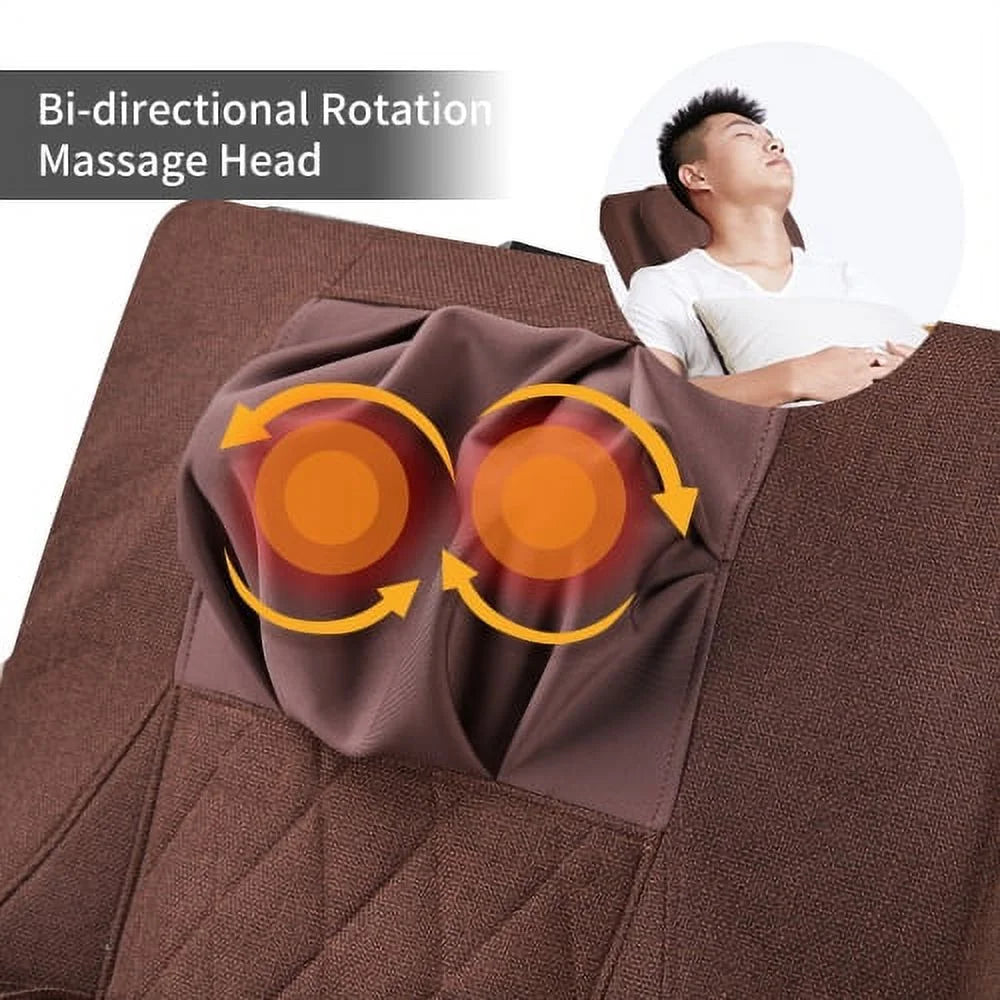 Brown Cotton Fabric Rocking Chair V57909