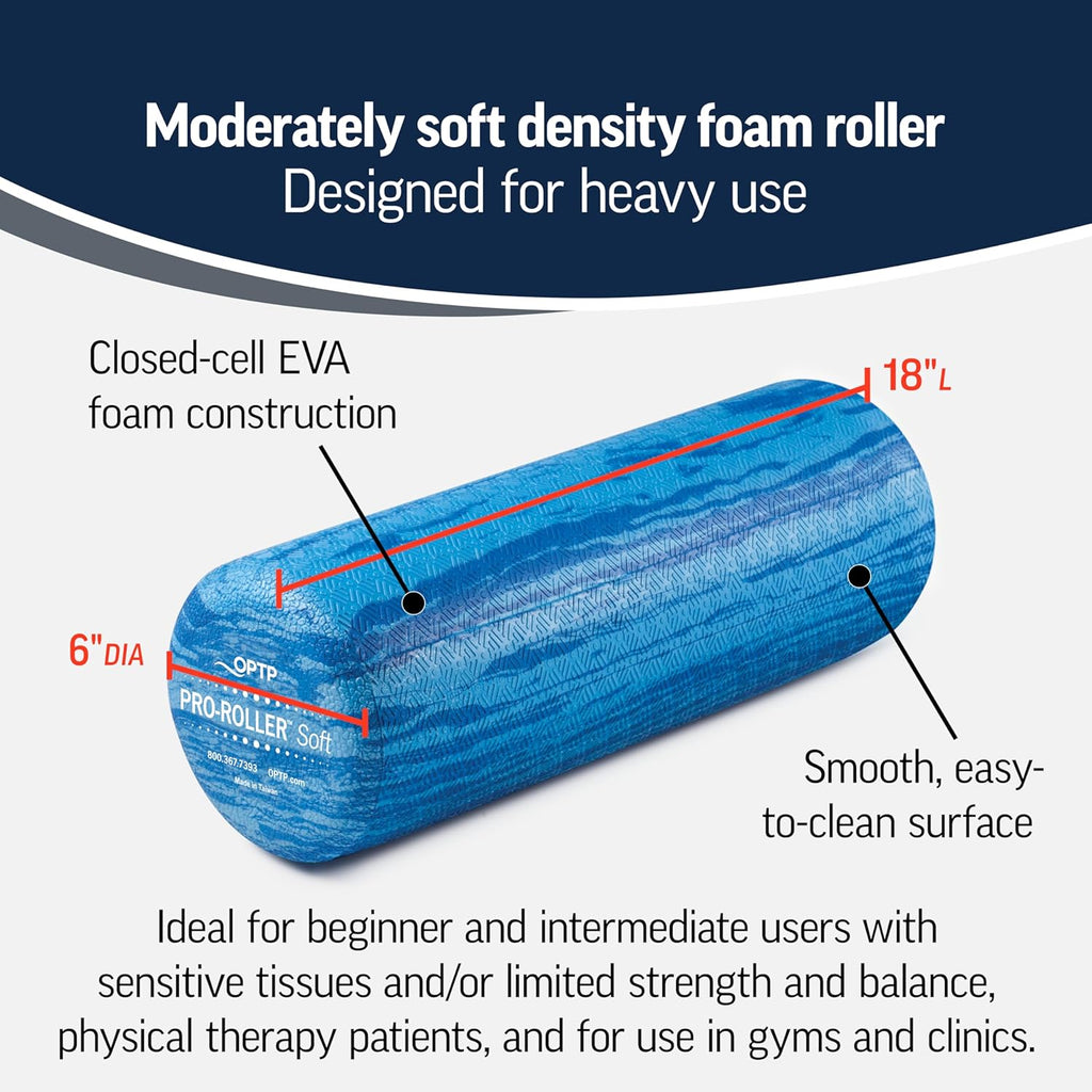 Blue 18 Inch Soft Density Foam Roller D6103
