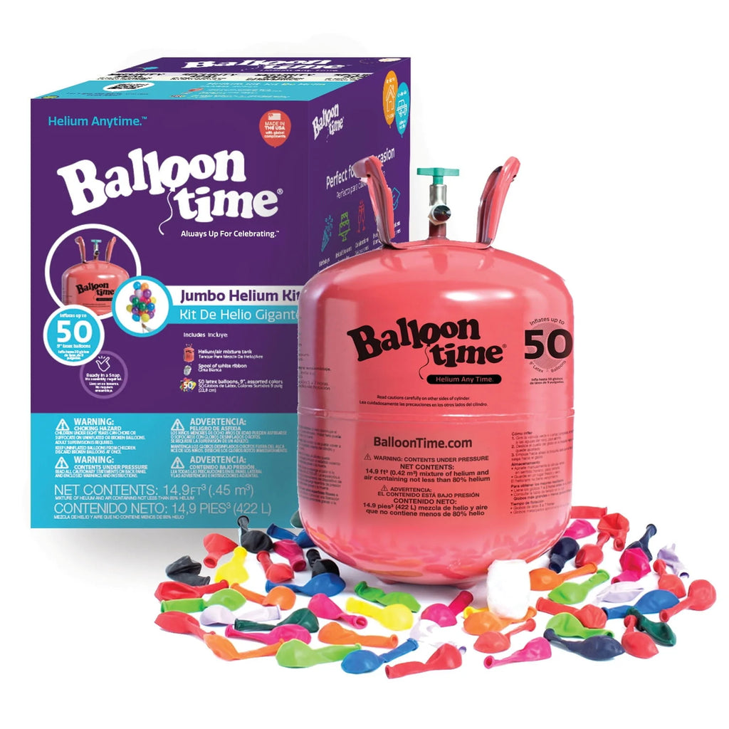 12in Jumbo Helium Tank Kit with Latex Balloons M203
