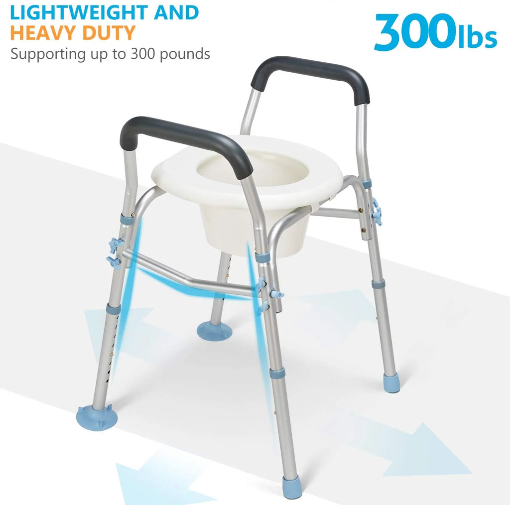 Stand Alone Toilet Rail with Height Adjustable Legs Z279