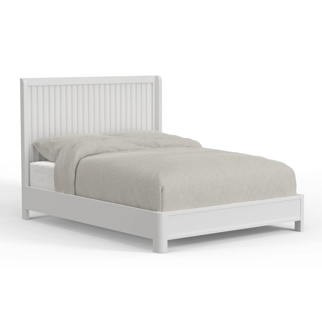 White Full Panel Bed H2623