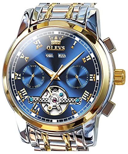 Self Winding Automatic Mechanical Tourbillon Stainless Steel Waterproof Luminous Dress Wrist Watches W567079