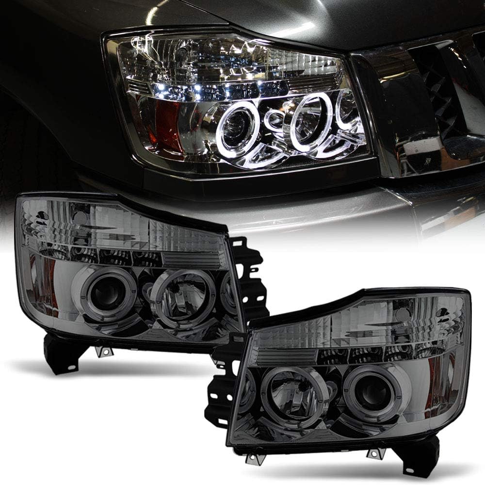 For 2004-2015 Nissan Titan LED Projector Headlights Set Left+Right G283110