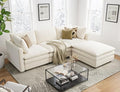 L Shaped Sectional Couch with Ottoman 4 Seats Sofa T2457
