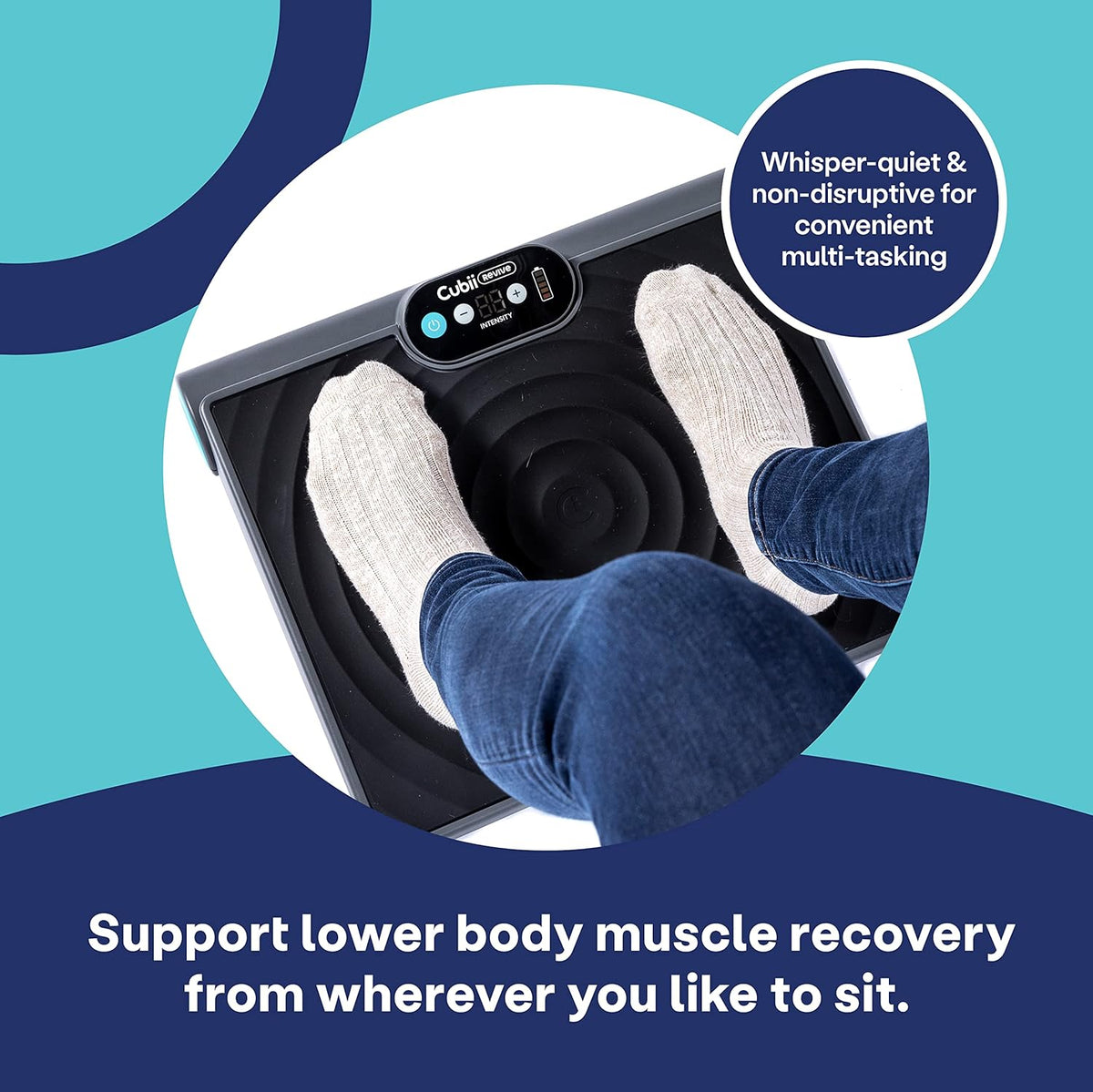 Cordless Portable Foot and Lower Leg Massager Vibration Foot Plate D710915