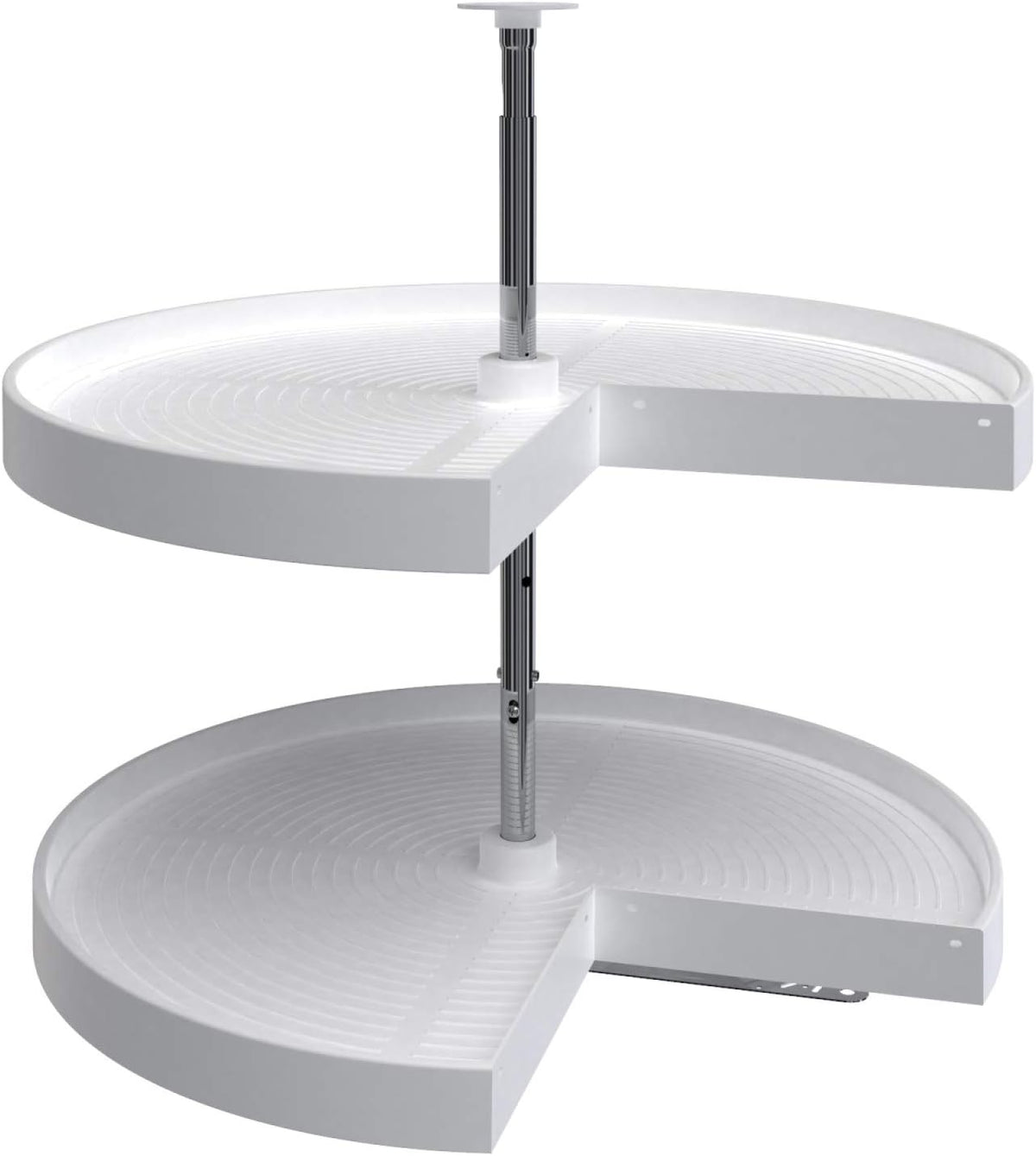 Almond Polymer Pie-Cut Cabinet Lazy Susan 2-Shelf Y2354