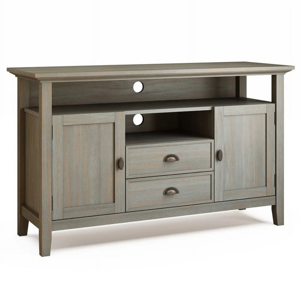 54" Gray Wood TV Media Stand E5001