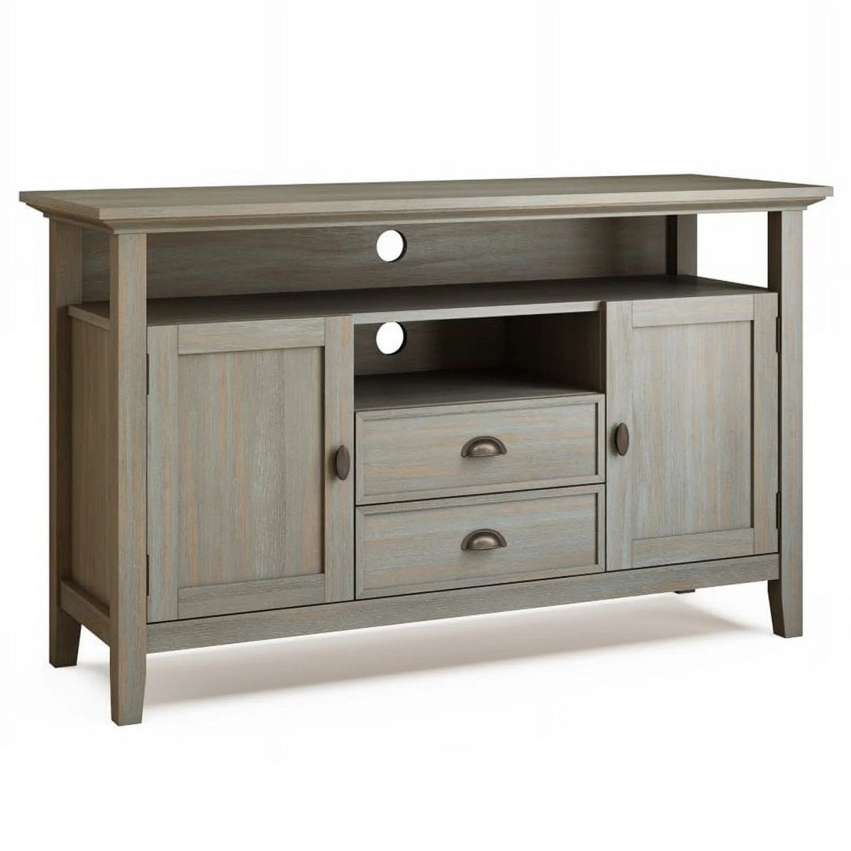 54" Gray Wood TV Media Stand E5001