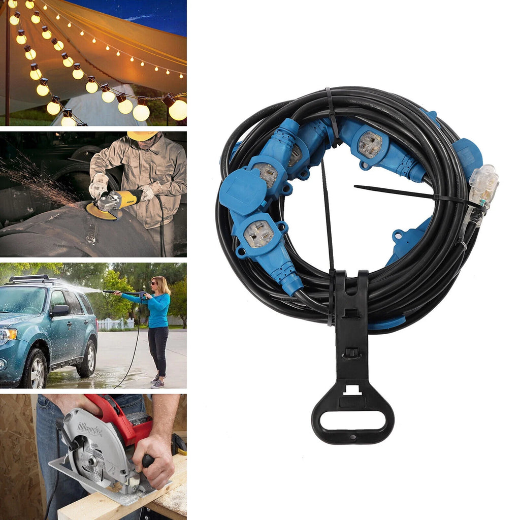 50FT 12 Awg 7 Outlets Extension Cord K78934